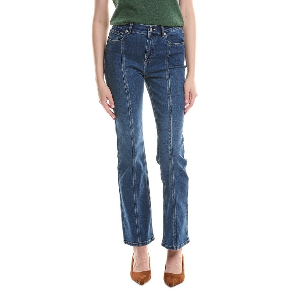 J.McLaughlin Clearwater Front Seam Straight Leg‎ Jeans Medium Wash Blue  Size 4